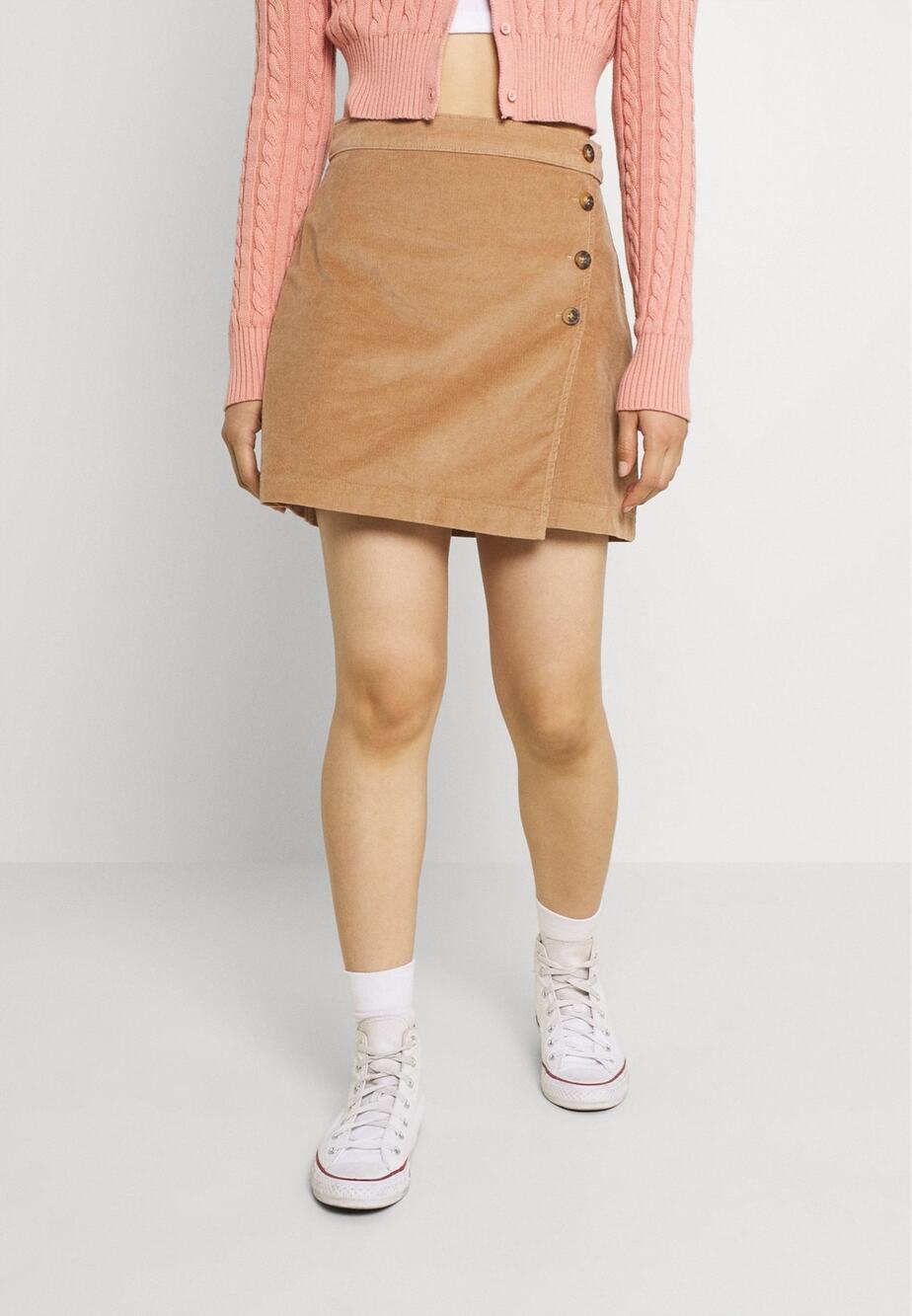 Hollister Ultra Hi-Rise Corduroy Mini Wrap Skirt, Size S